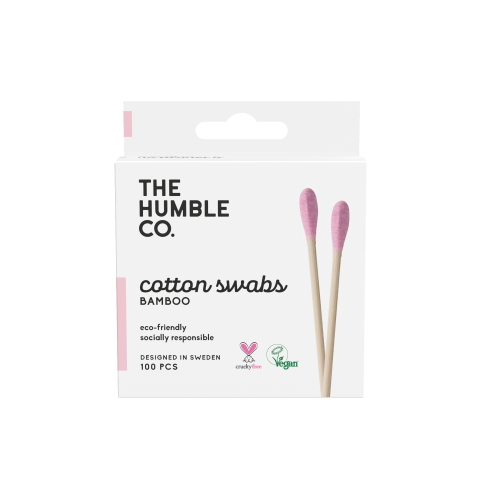 The humble co. Cotton swabs - purple 100-pack