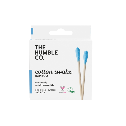 The humble co. Cotton swabs - blue 100-pack