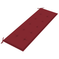 Produktbild för Stapelbar trädgårdsbänk med dyna 159 cm massiv teak