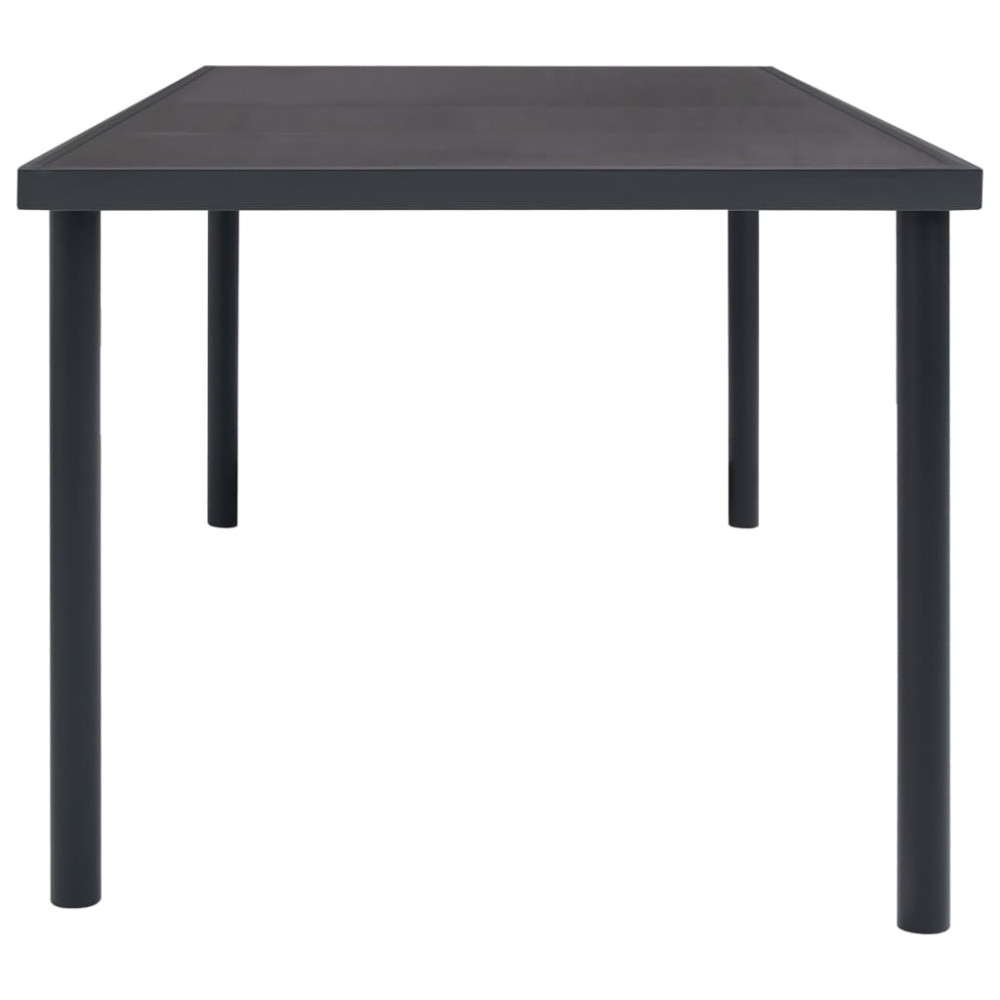 Produktbild för Trädgårdsbord antracit 150x90x74 cm stål