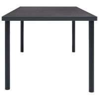 Produktbild för Trädgårdsbord antracit 150x90x74 cm stål