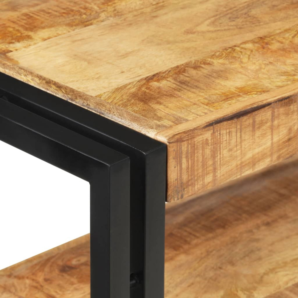 Produktbild för Avlastningsbord 90x30x75 cm grovt mangoträ