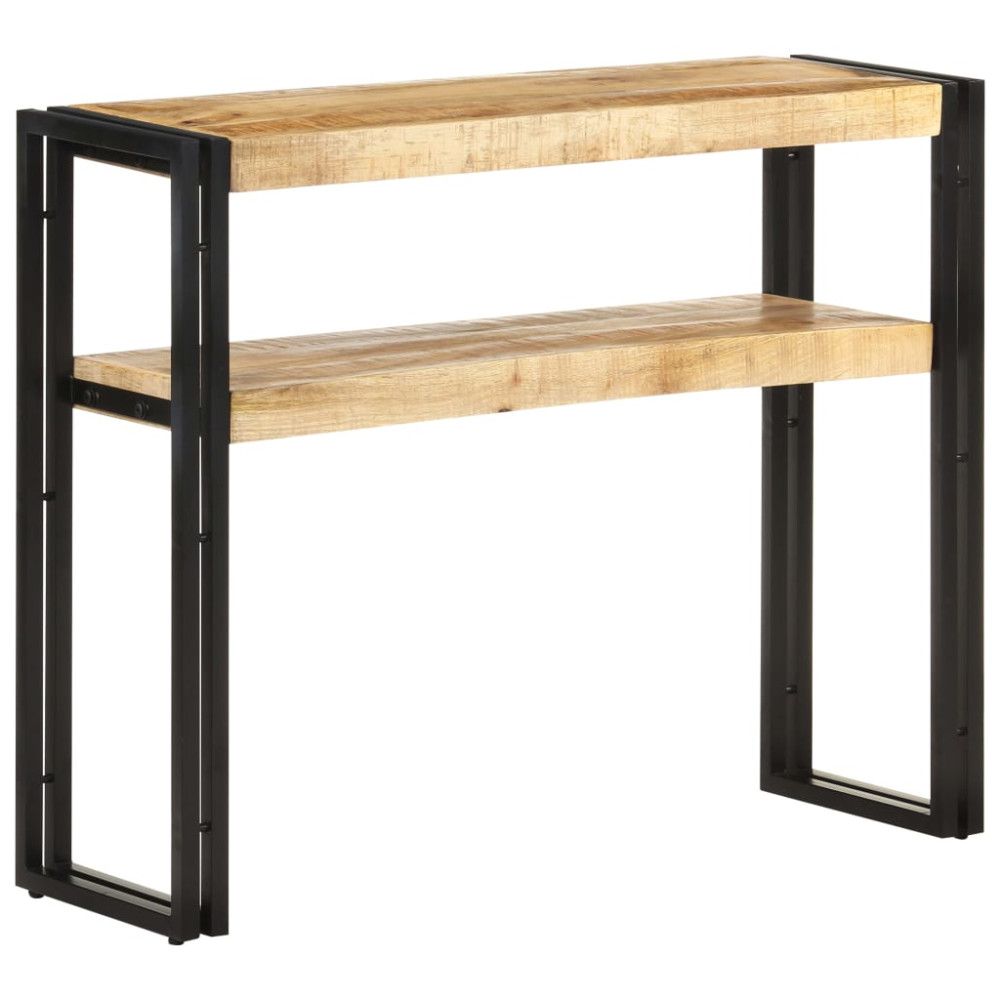 Produktbild för Avlastningsbord 90x30x75 cm grovt mangoträ