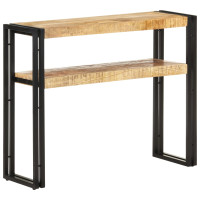 Produktbild för Avlastningsbord 90x30x75 cm grovt mangoträ