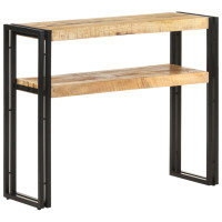 Produktbild för Avlastningsbord 90x30x75 cm grovt mangoträ