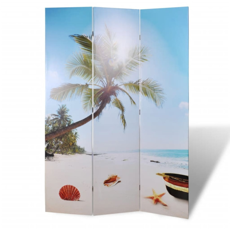 Produktbild för Vikbar rumsavdelare 120x170 cm strand
