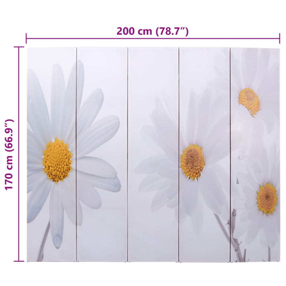 Produktbild för Vikbar rumsavdelare 200x170 cm blomma