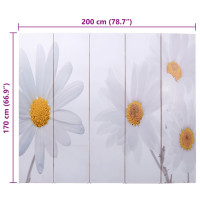 Produktbild för Vikbar rumsavdelare 200x170 cm blomma