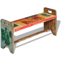 Produktbild för Bänk massivt återvunnet trä 100x30x50 cm