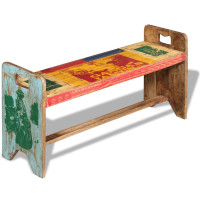 Produktbild för Bänk massivt återvunnet trä 100x30x50 cm