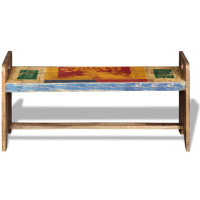 Produktbild för Bänk massivt återvunnet trä 100x30x50 cm