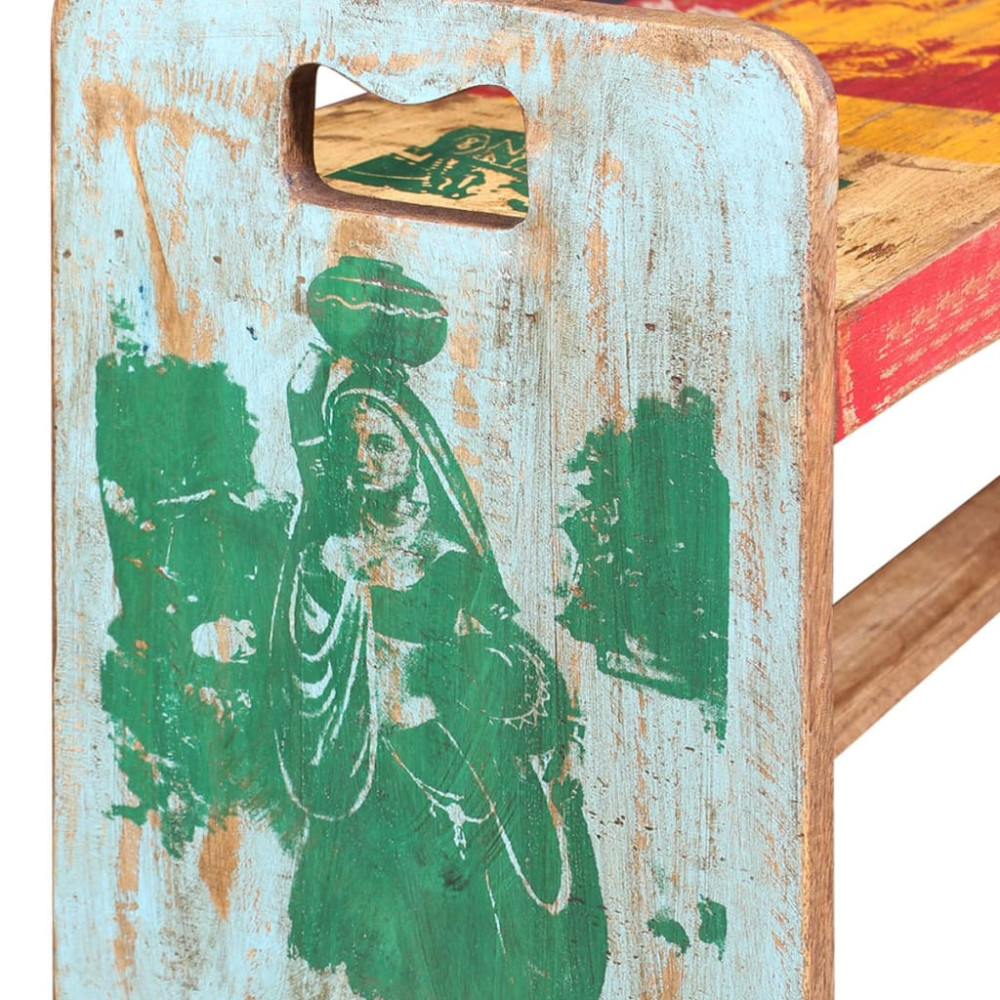 Produktbild för Bänk massivt återvunnet trä 100x30x50 cm