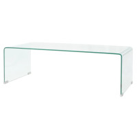Miniatyr av produktbild för Soffbord i härdat glas 98x45x30 cm