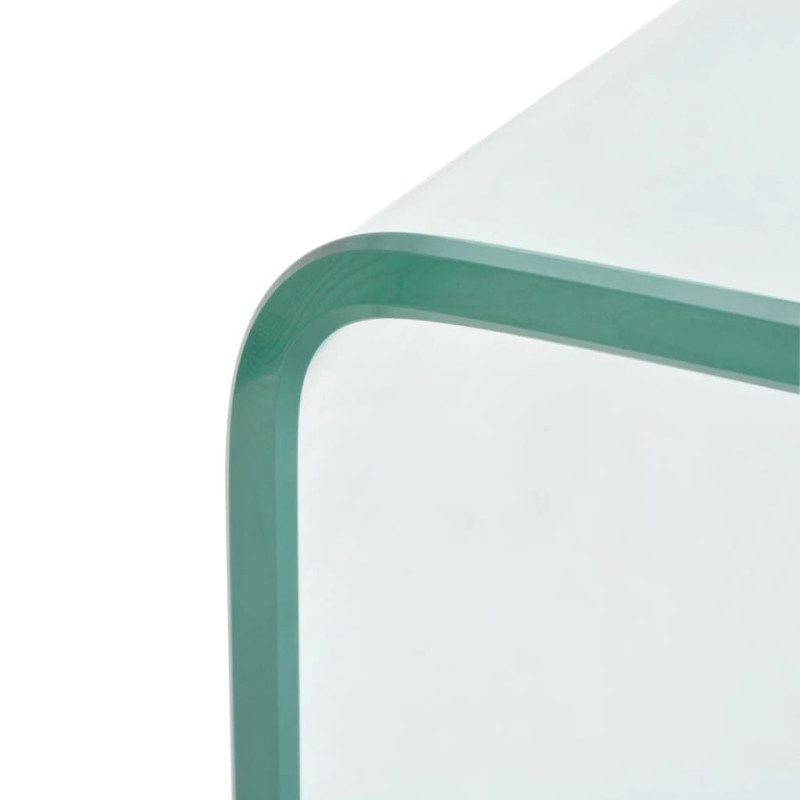 Produktbild för Soffbord i härdat glas 98x45x30 cm