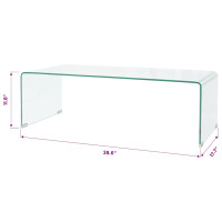 Produktbild för Soffbord i härdat glas 98x45x30 cm