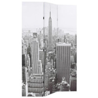 Produktbild för Hopfällbar rumsavdelare New York i dagtid 120x170 cm svart/vit