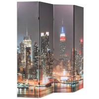 Produktbild för Hopfällbar rumsavdelare New York i nattetid 160x170 cm