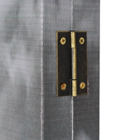 Produktbild för Vikbar rumsavdelare Londonbuss 160x170 cm svart/vit