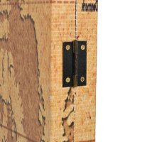 Produktbild för Vikbar rumsavdelare världskarta 120x170 cm gul