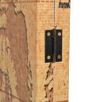 Produktbild för Vikbar rumsavdelare världskarta 200x170 cm gul