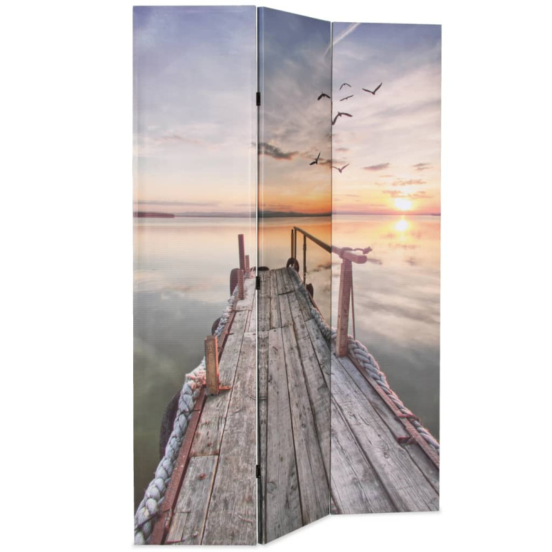 Produktbild för Vikbar rumsavdelare sjö 120x170 cm