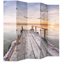 Produktbild för Vikbar rumsavdelare sjö 200x170 cm