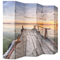 Produktbild för Vikbar rumsavdelare sjö 228x170 cm
