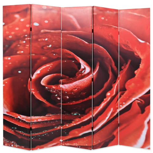 vidaXL Vikbar rumsavdelare ros 200x170 cm röd