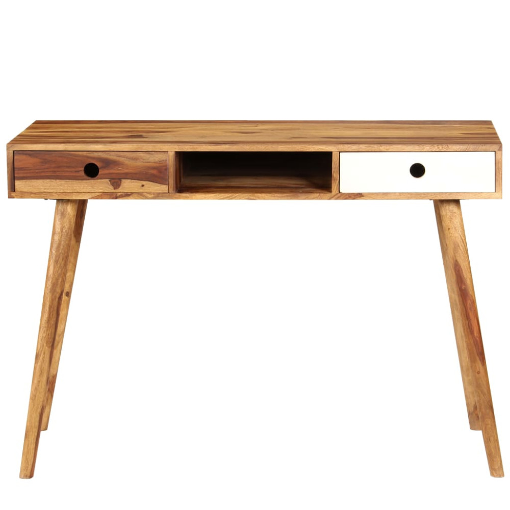 Produktbild för Skrivbord 110x55x76 cm massivt sheshamträ