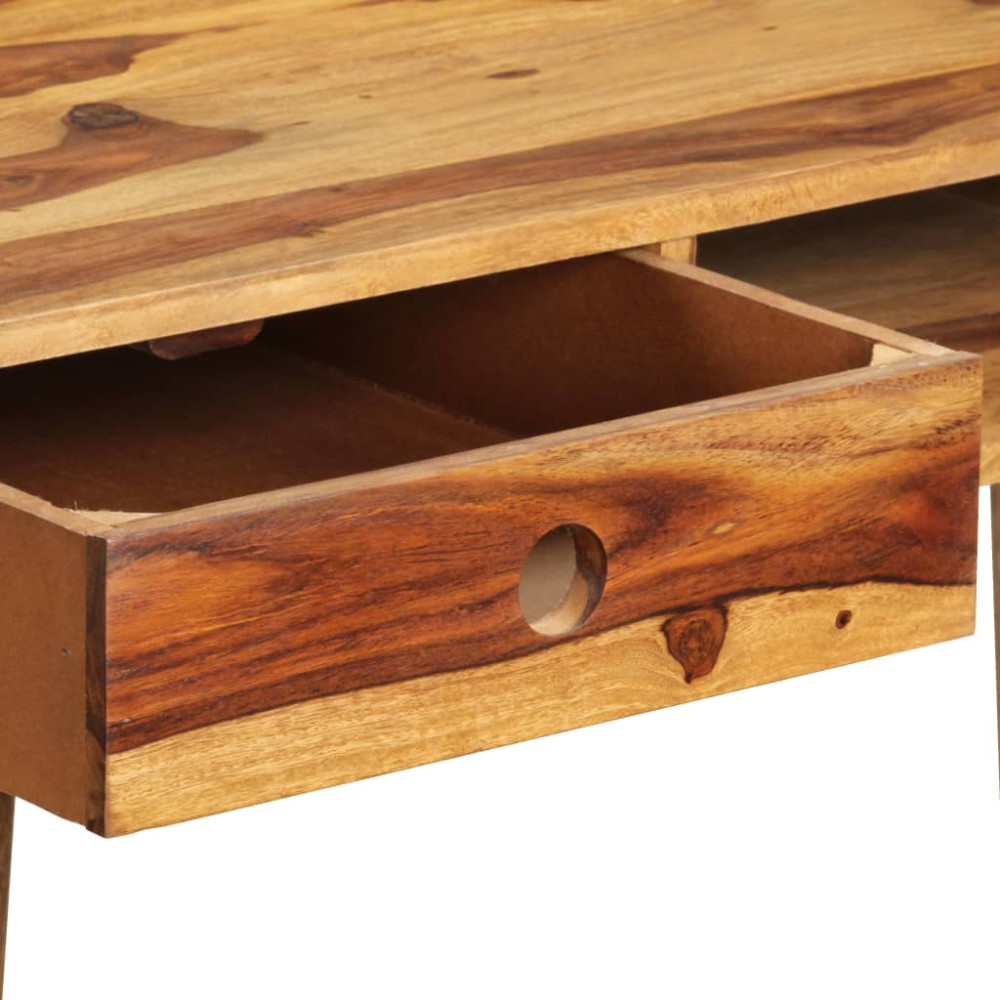 Produktbild för Skrivbord 110x55x76 cm massivt sheshamträ