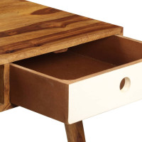 Produktbild för Skrivbord 110x55x76 cm massivt sheshamträ