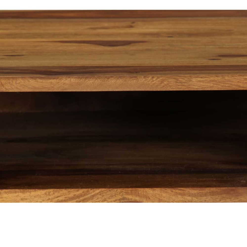 Produktbild för Skrivbord 110x55x76 cm massivt sheshamträ