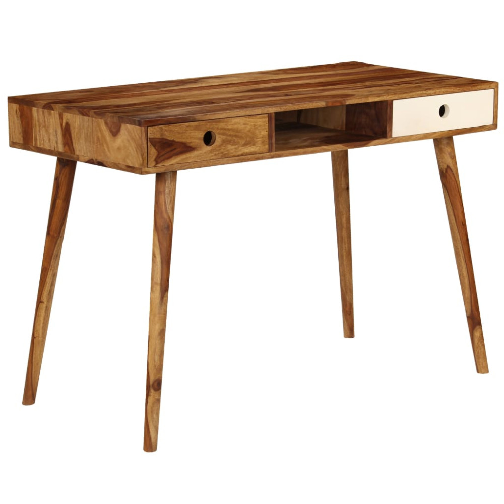 Produktbild för Skrivbord 110x55x76 cm massivt sheshamträ