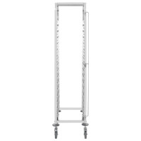 Produktbild för Köksvagn för 16 brickor 38x55x163 cm rostfritt stål