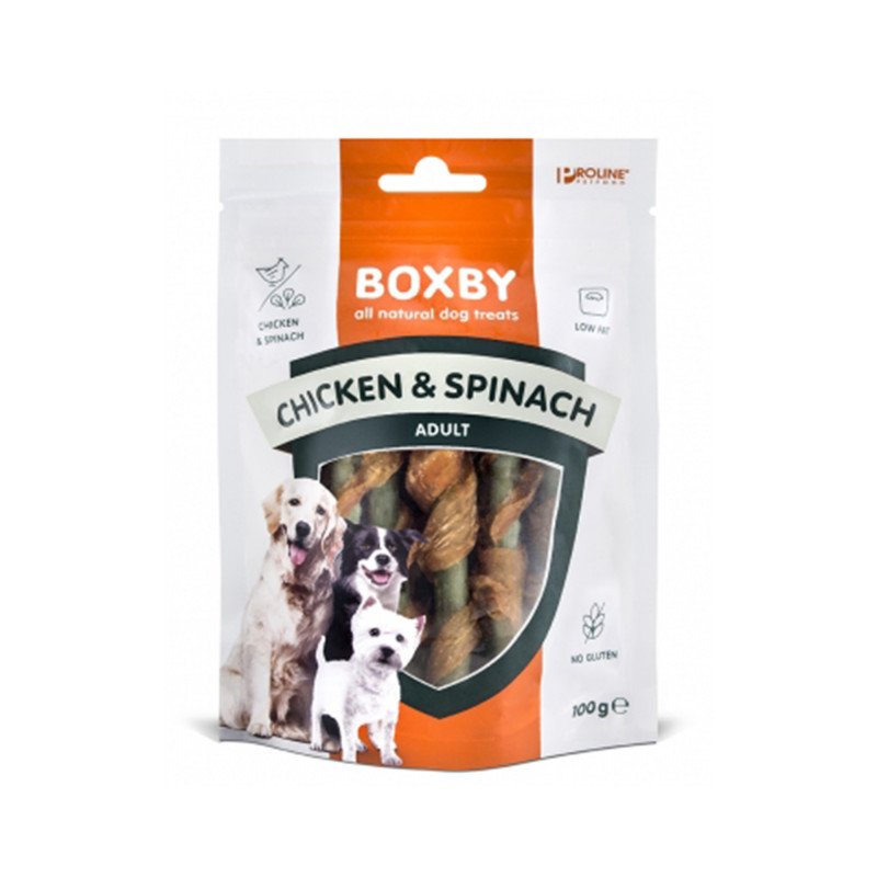 Produktbild för Boxby Proline Chicken&Spinach 100 g