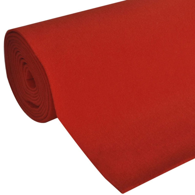 Produktbild för Röd matta 1 x 20 m extra tung 400 g/m2