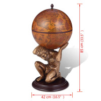 Produktbild för Jordglobsbar Atlas 42 x 42 x 85 cm