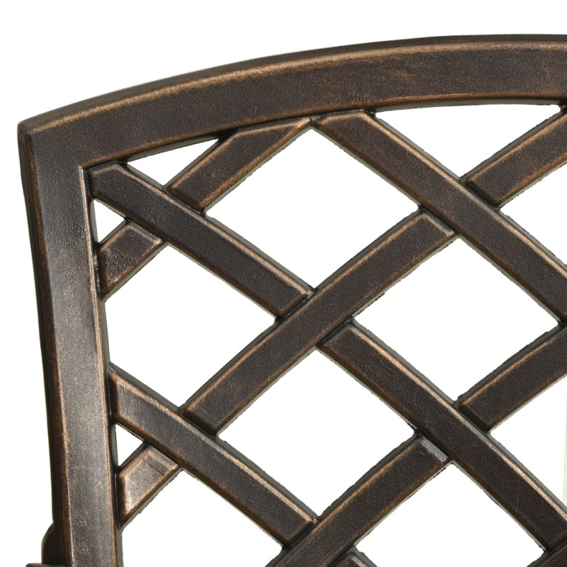 Produktbild för Caféstolar 4 st gjuten aluminium brons