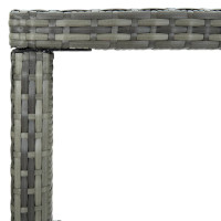 Produktbild för Barbord för trädgård grå 130x60x110 cm konstrotting och glas