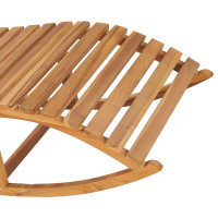 Produktbild för Solsäng med dyna gungdesign massiv teak