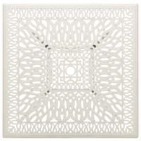 Produktbild för Trädgårdsbord vit 90x90x73 cm gjuten aluminium
