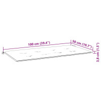 Produktbild för Trädgårdsbänk med vinröd dyna 112 cm massiv teak