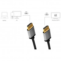Miniatyr av produktbild för HDMI-kabel Premium High Speed HDMI 4K/60Hz 1m