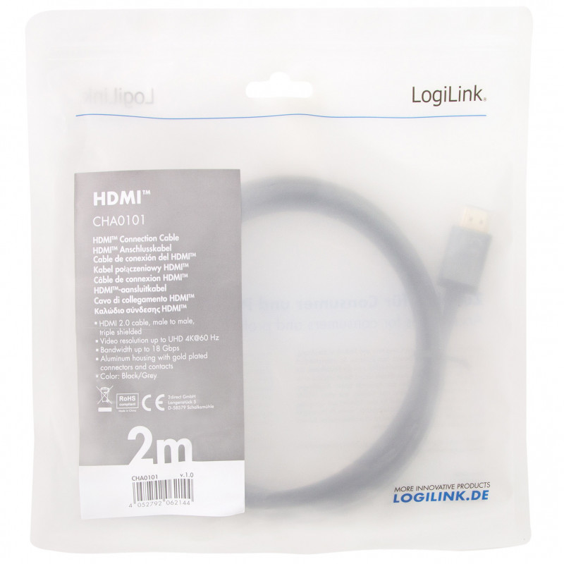 Produktbild för HDMI-kabel Premium High Speed HDMI 4K/60Hz 2m
