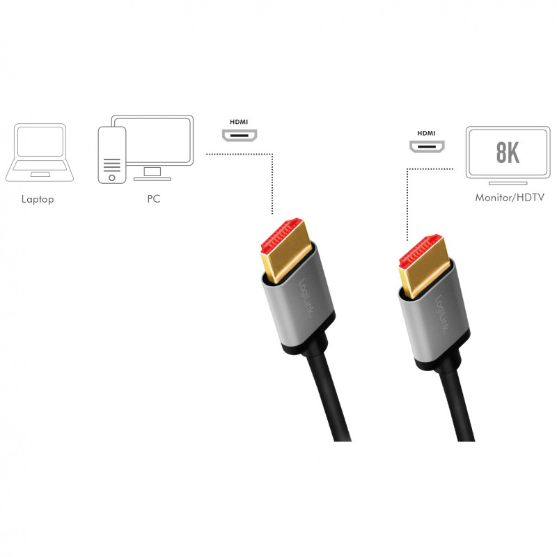 Produktbild för HDMI-kabel Ultra High Speed 8K/60 4K/120Hz 3m