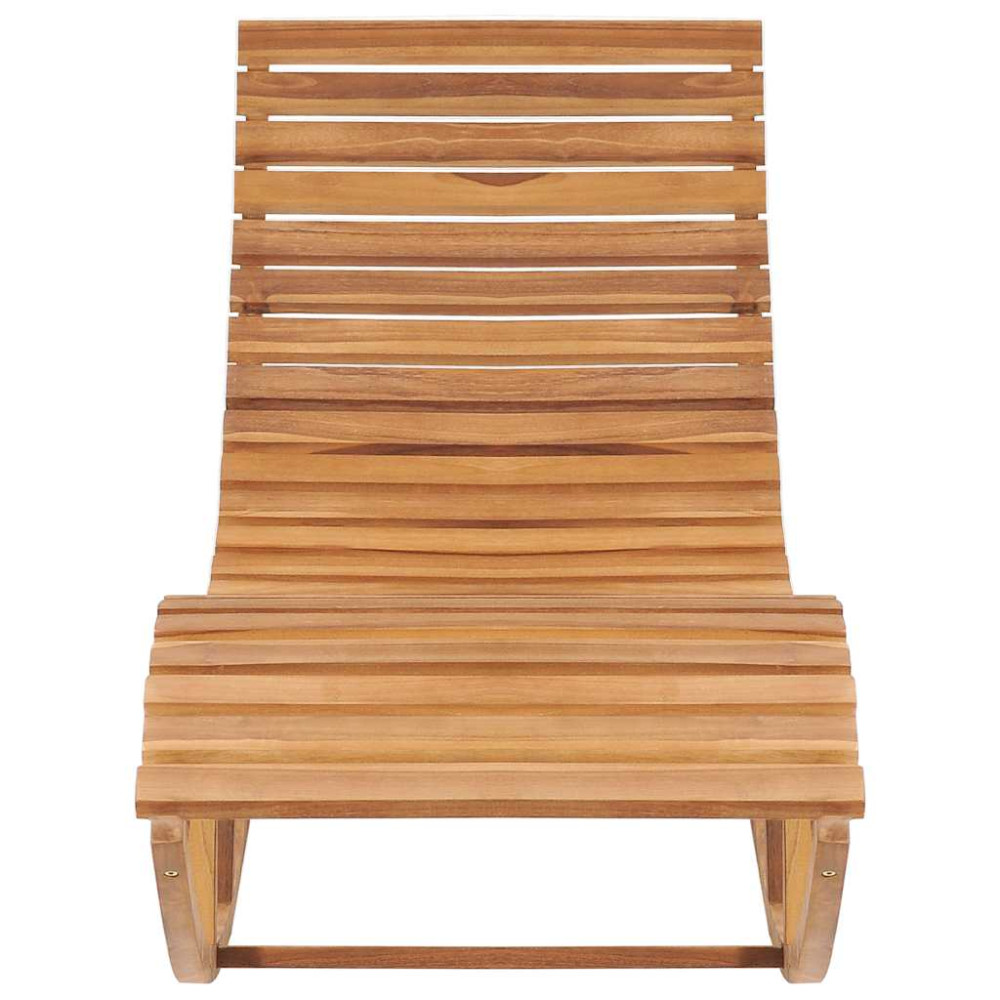 Produktbild för vidaX Solsäng med dyna gungdesign massiv teak