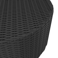 Miniatyr av produktbild för Trädgårdsbord svart 68x68x30 cm konstrotting