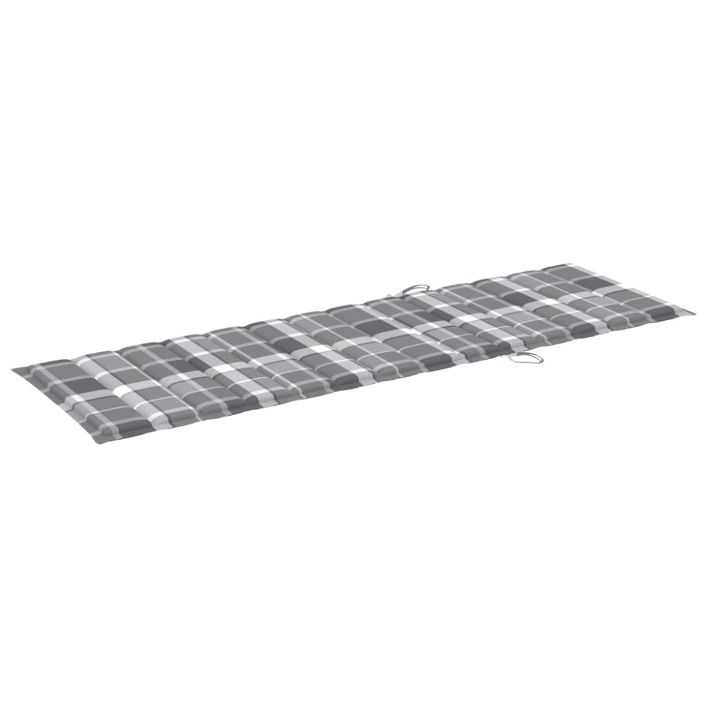 Produktbild för Solsäng med dyna massivt akaciaträ
