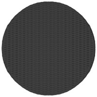 Produktbild för Trädgårdsbord svart 70x70x73 cm konstrotting