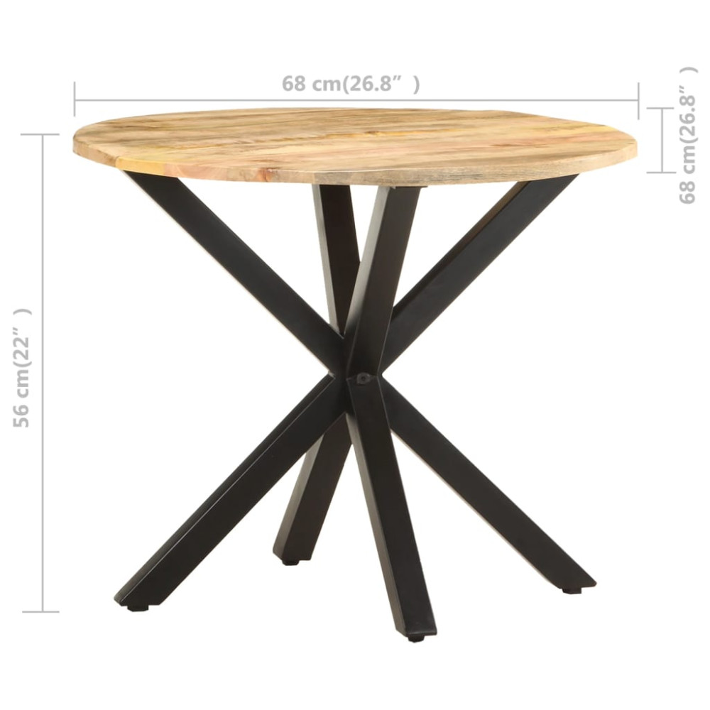Produktbild för Sidobord 68x68x56 cm massivt mangoträ